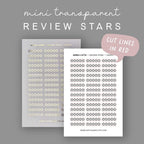 Foiled Star Rating Stickers - Clear or White Sticker Paper