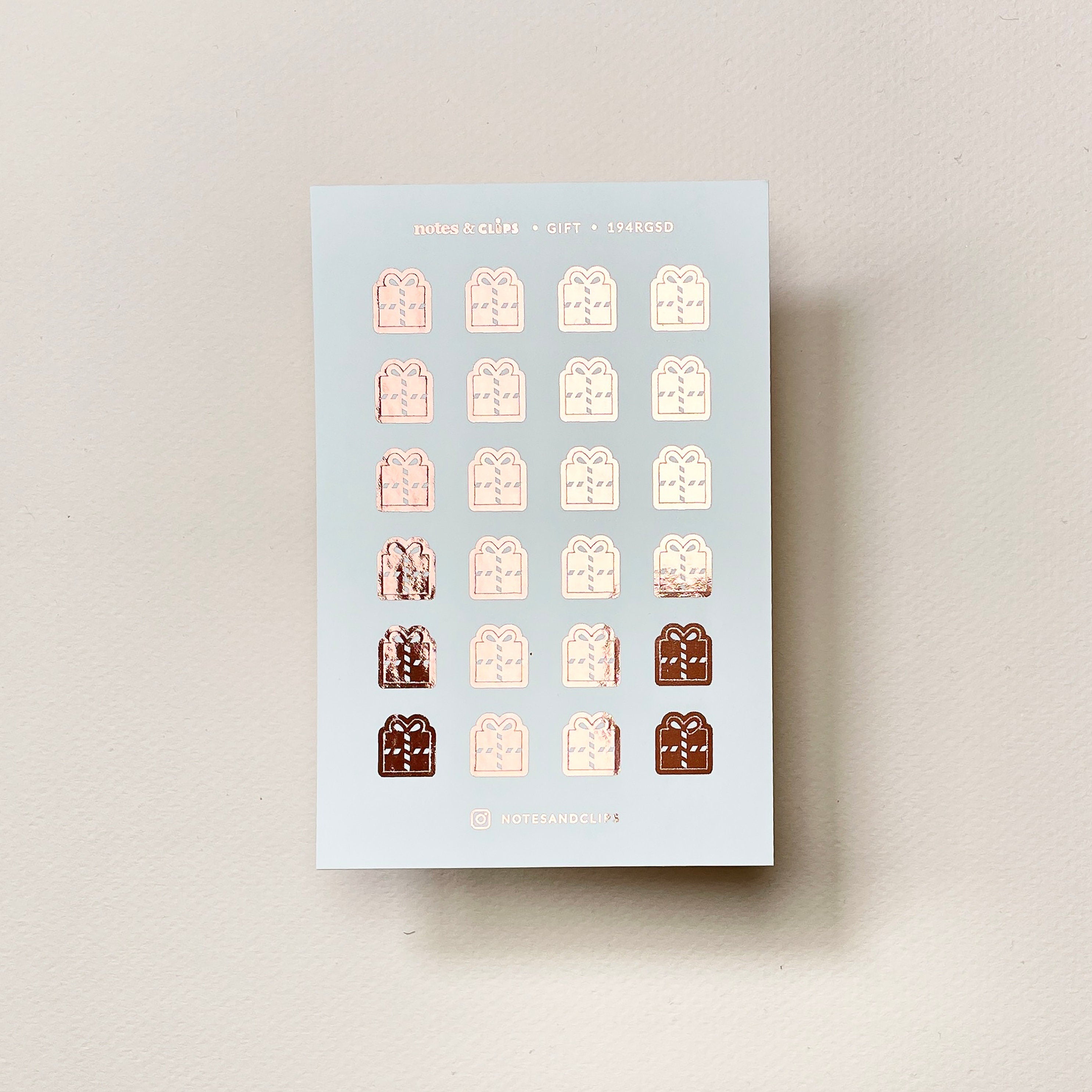 Foiled Gift Planner Stickers: Birthday Party Event Icons