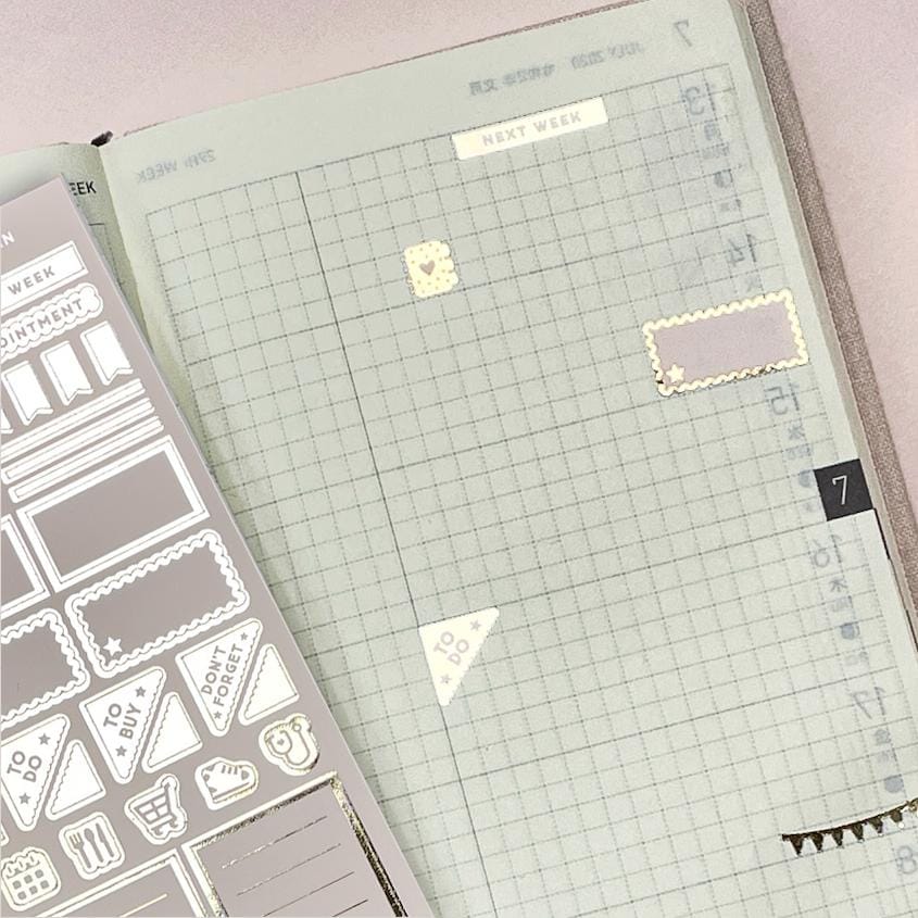 Mini Planner Stickers: Blush & Gold Functional Stickers