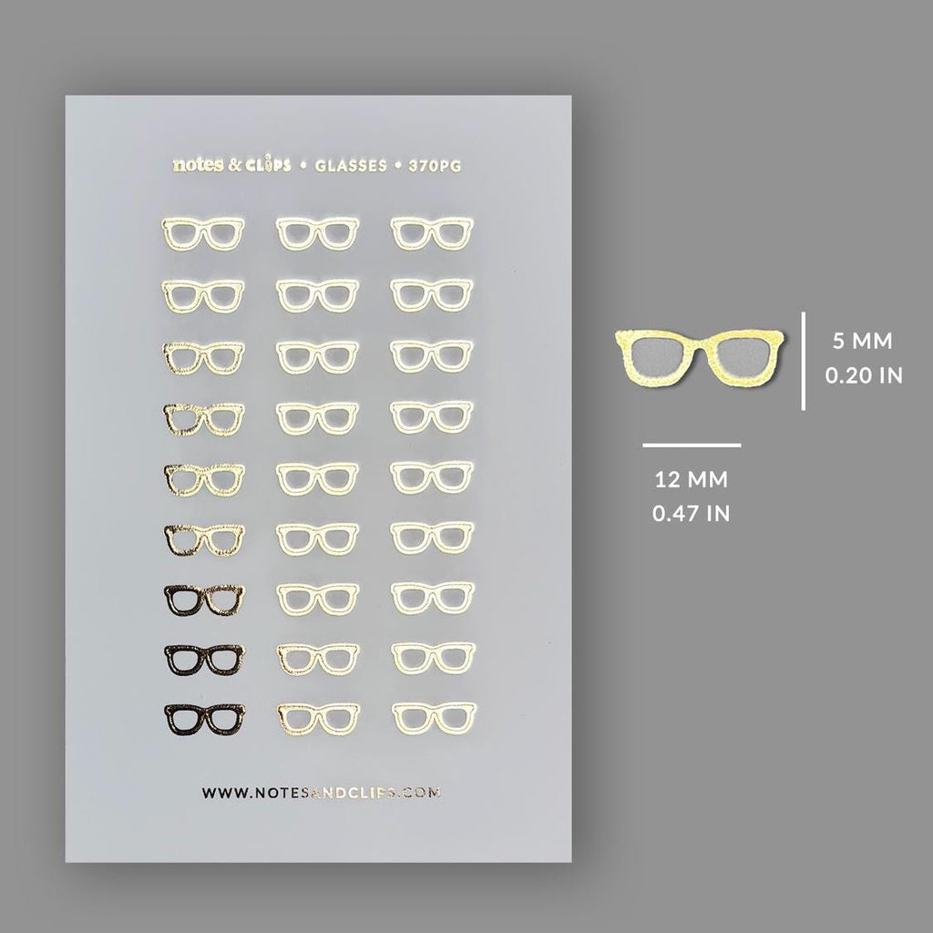 Foiled Glasses Icon Stickers