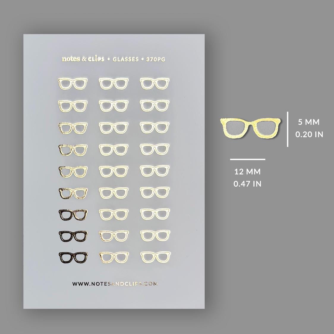 Foiled Glasses Icon Stickers