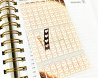 Foiled Checklist Stickers: Heart Planner Stickers