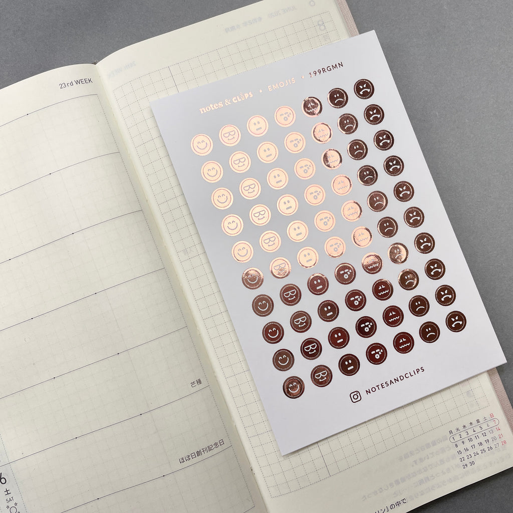 Mini Emoji Planner Stickers: Mood Icons