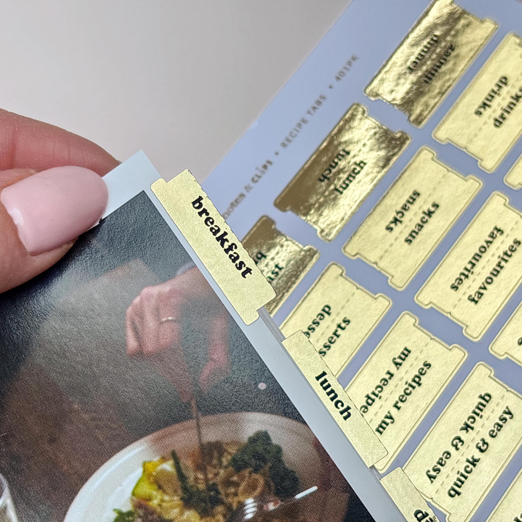Recipe Book Tabs