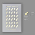 Foiled Pushpin Stickers - 30 Mini Planner Stickers