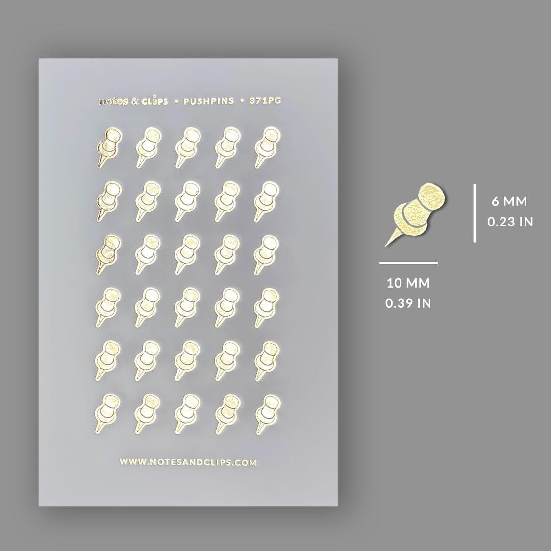 Foiled Pushpin Stickers - 30 Mini Planner Stickers
