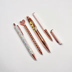 Rose Gold Pen Gift Set - 4 Black Ink Pens