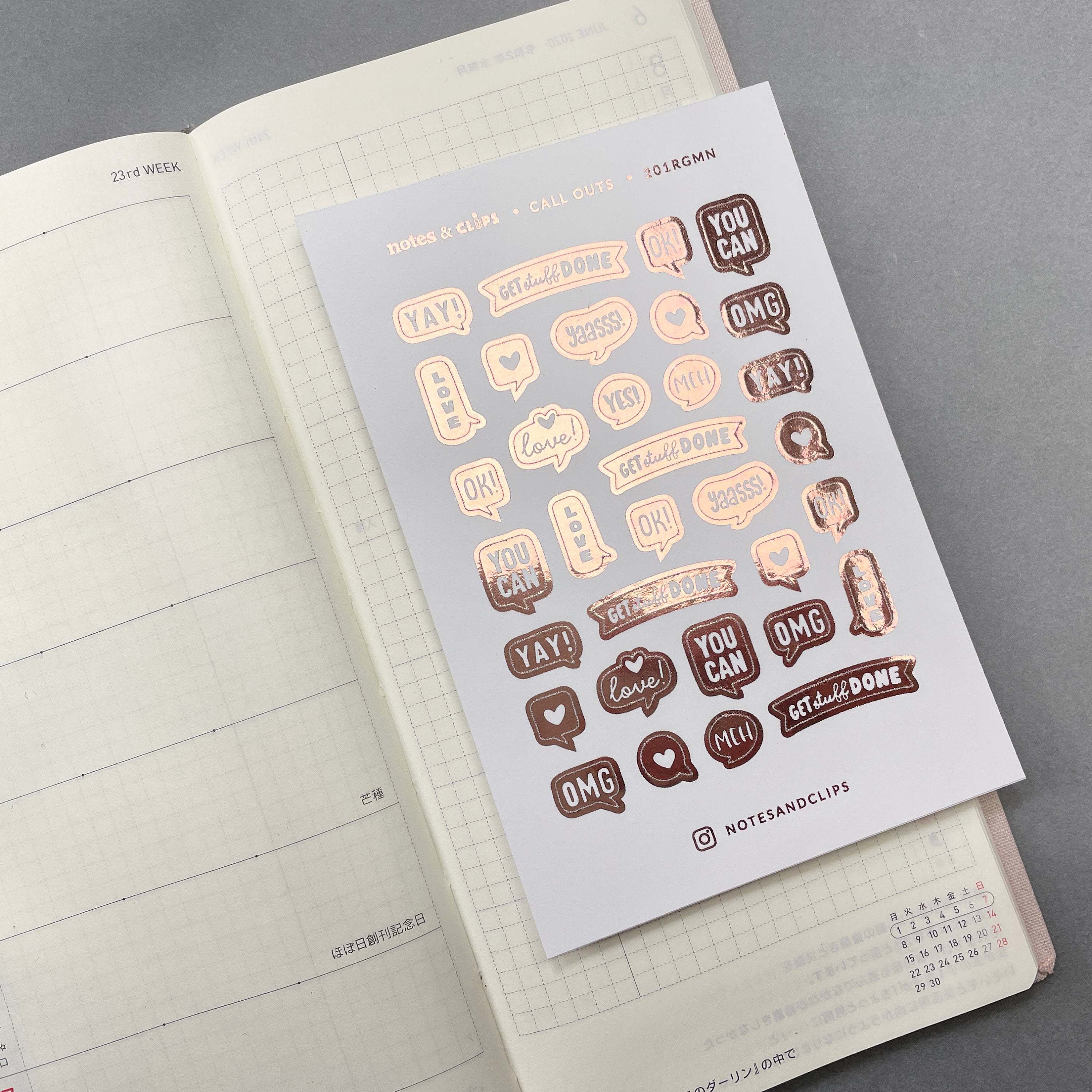 Mini Foiled Planner Stickers: Decorative Callout Bubbles