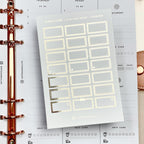 Foiled Mini Half Box Planner Stickers: Clean