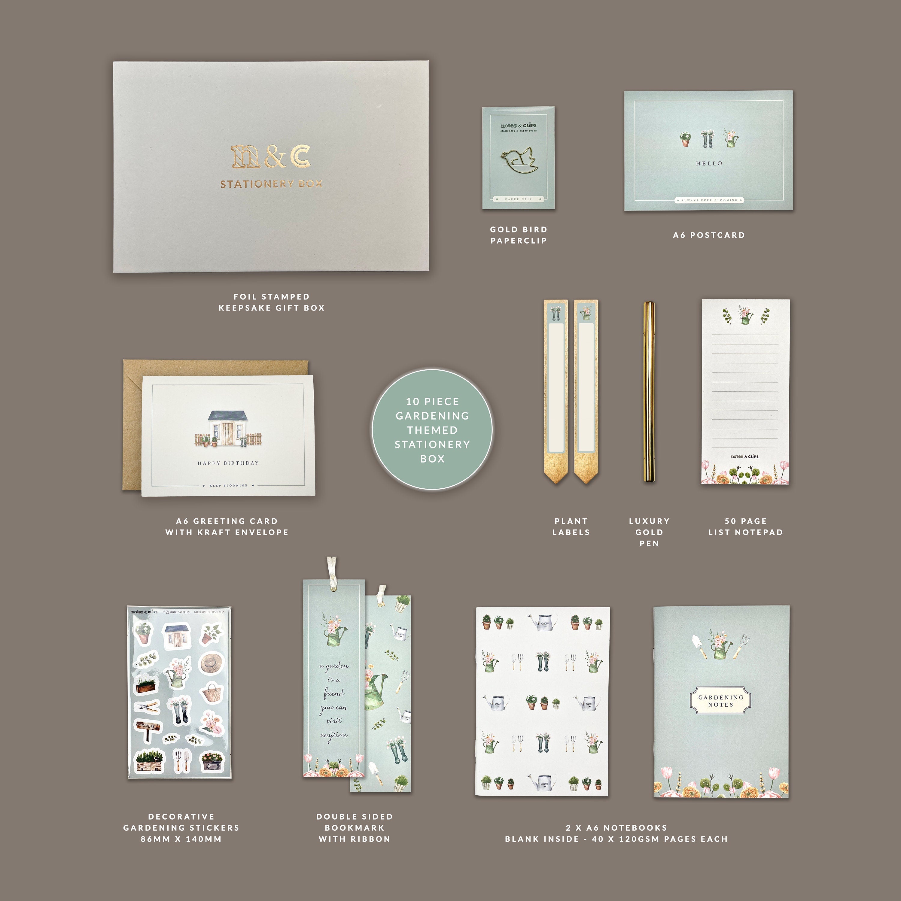 Gardening Stationery Letterbox Gift
