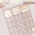 Foiled Decorative Wedding Planning Stickers