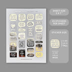 Foiled Inspiration Stickers for Planners