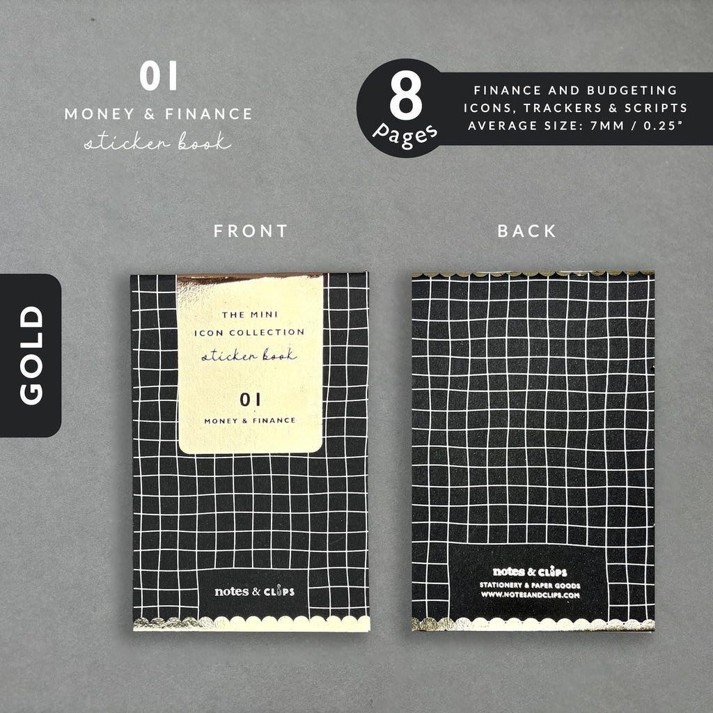 Money & Finance Sticker Book: Mini Planner Icons