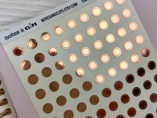 Foil Circle Outline Stickers
