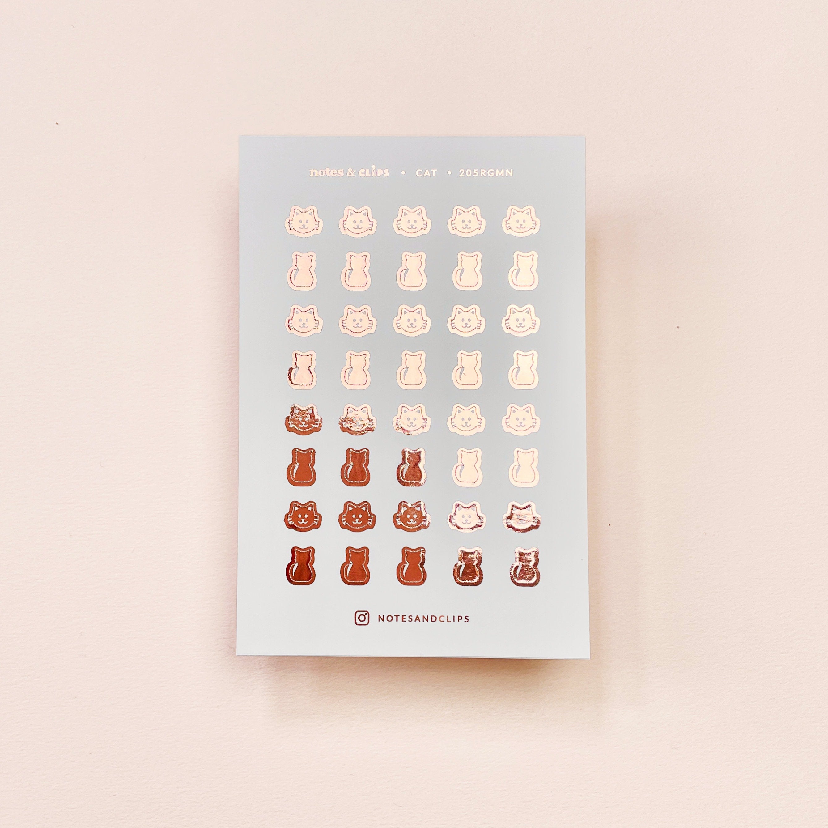 Foiled Mini Cat Planner Stickers