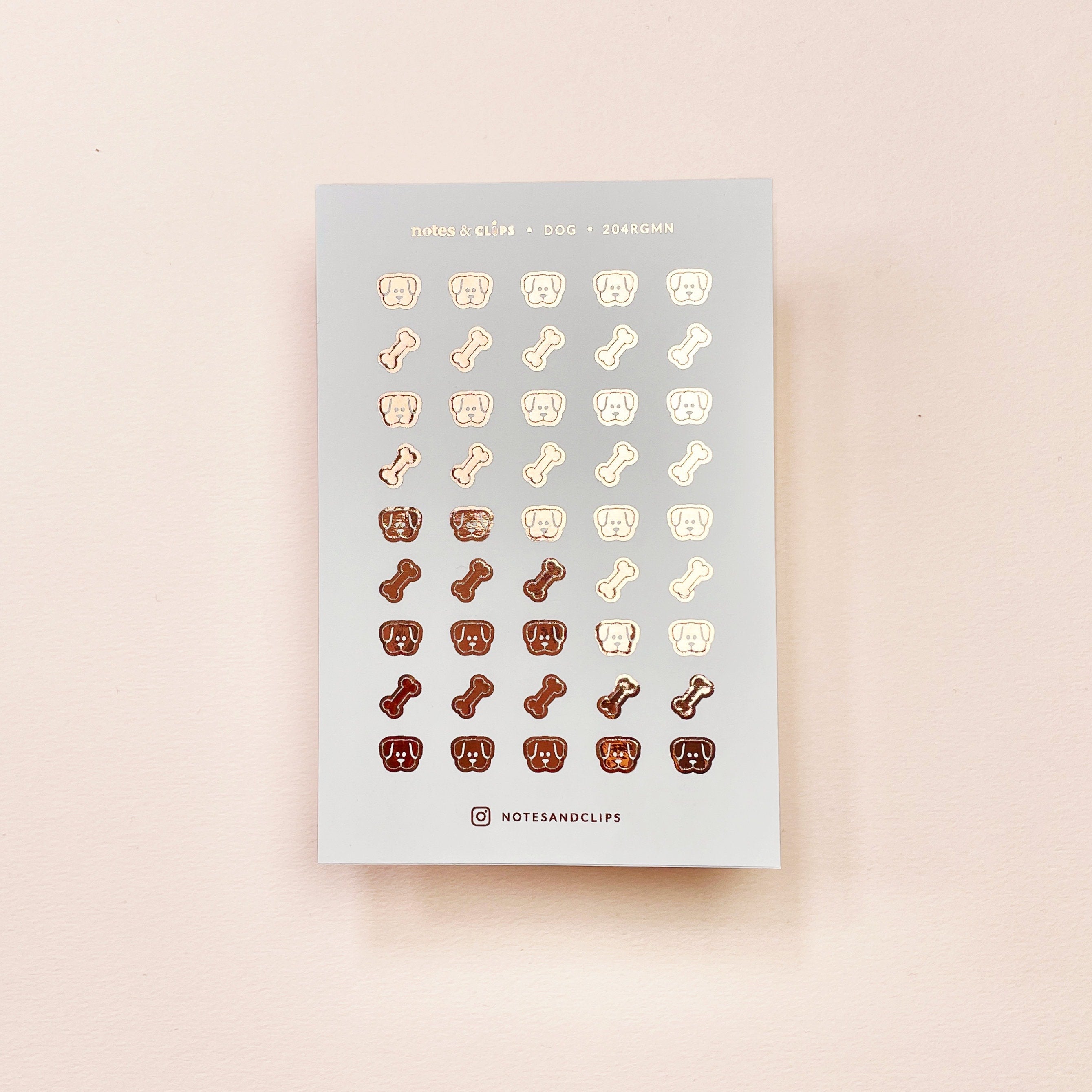 Foiled Mini Dog Icon Planner Stickers