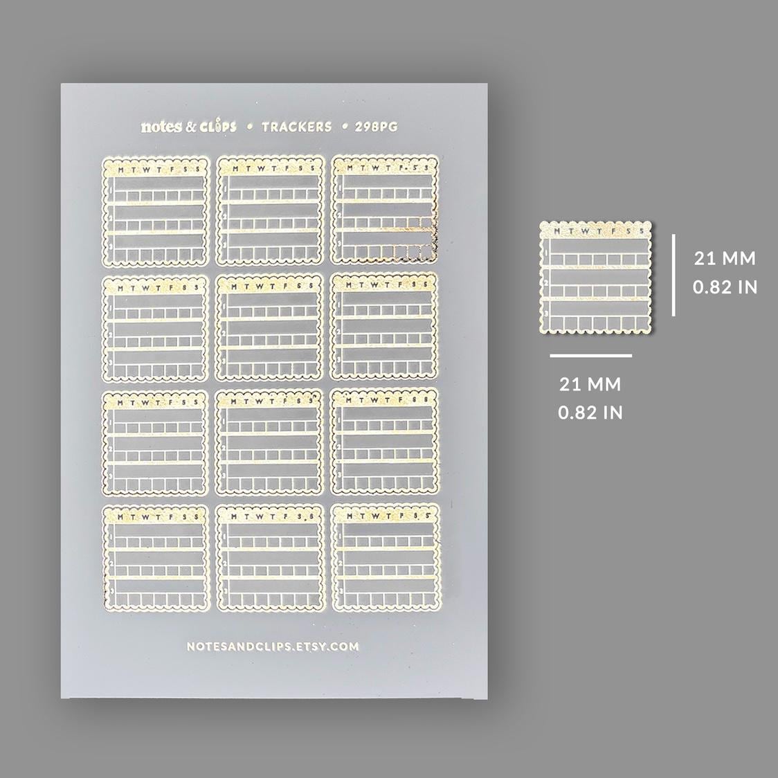 Foiled Weekly Tracker Stickers