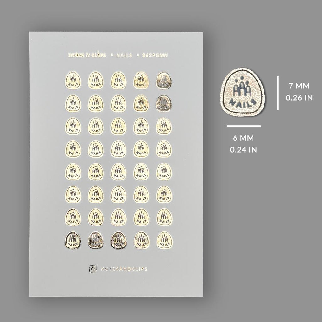 Foiled Nail Appointment Stickers: Planner Mini Icons