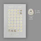 Foiled Nail Appointment Stickers: Planner Mini Icons