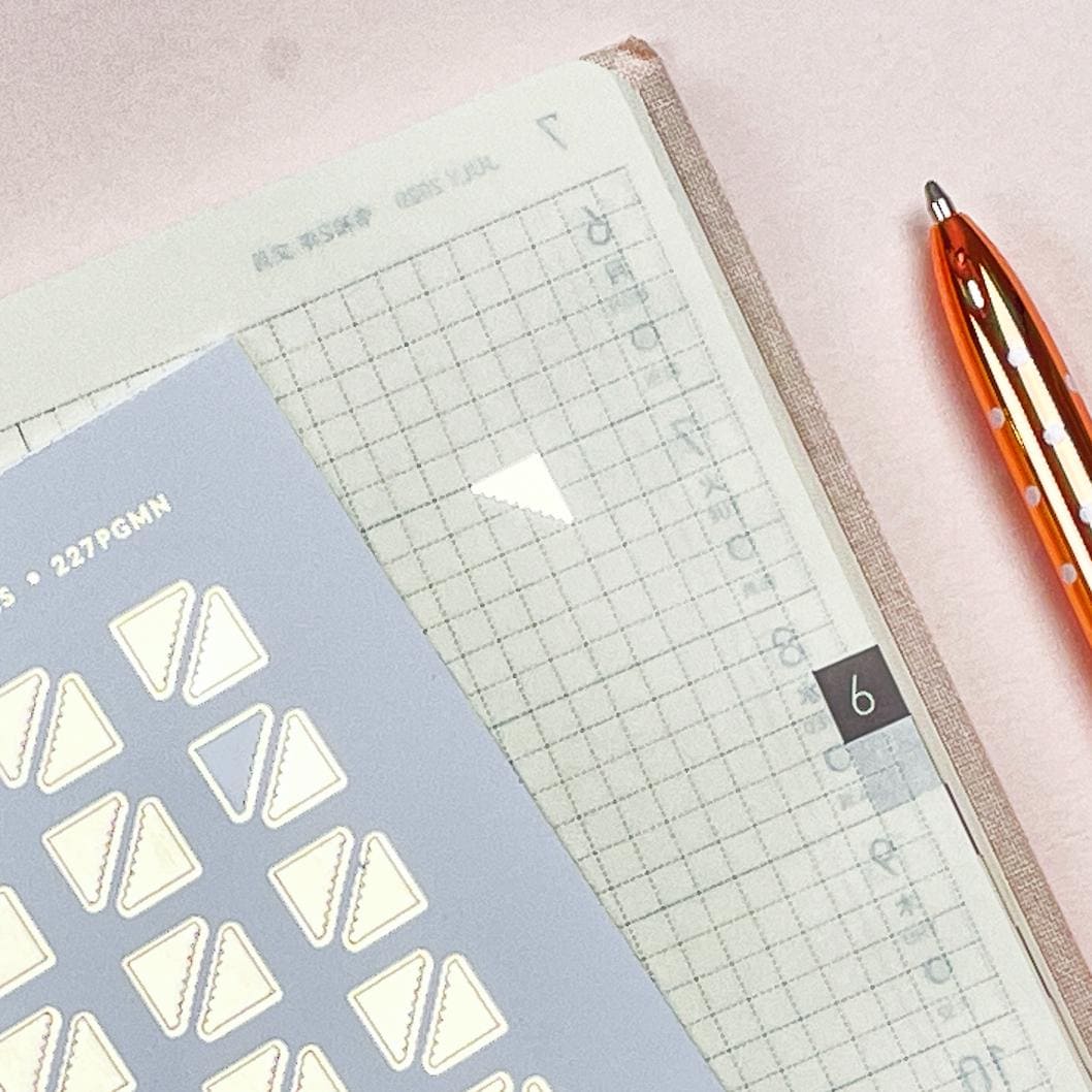 Mini Corner Planner Stickers: 7mm Foiled Stickers