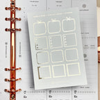 Blush Pink Foiled Mini Planner Stickers: Hobonichi Weeks (21mm)