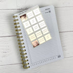 Foiled Medium Tab Month Stickers