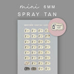 Foiled Spray Tan Planner Stickers: Mini Beauty Icons