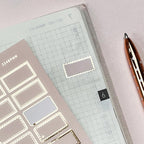 Blush Pink Foiled Mini Half Box Planner Stickers: Hobonichi Weeks