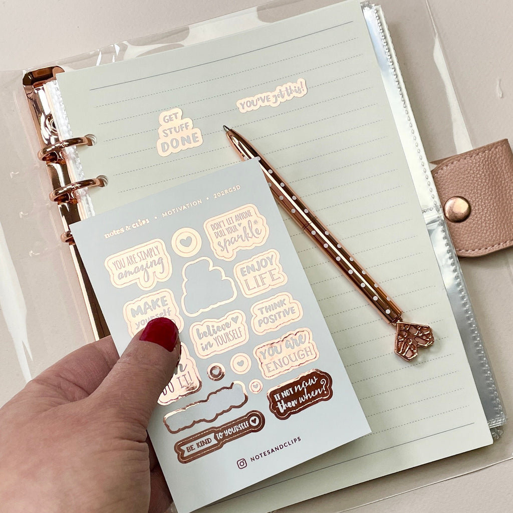 Foiled Motivational Planner Stickers