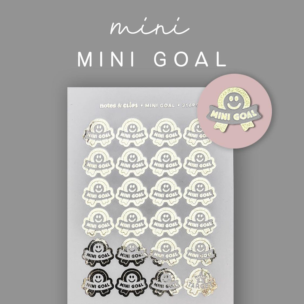 Foiled Productivity Stickers - Mini Goal Award Badges