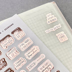 Foiled Mini Planner Stickers: Motivational Decorative Stickers