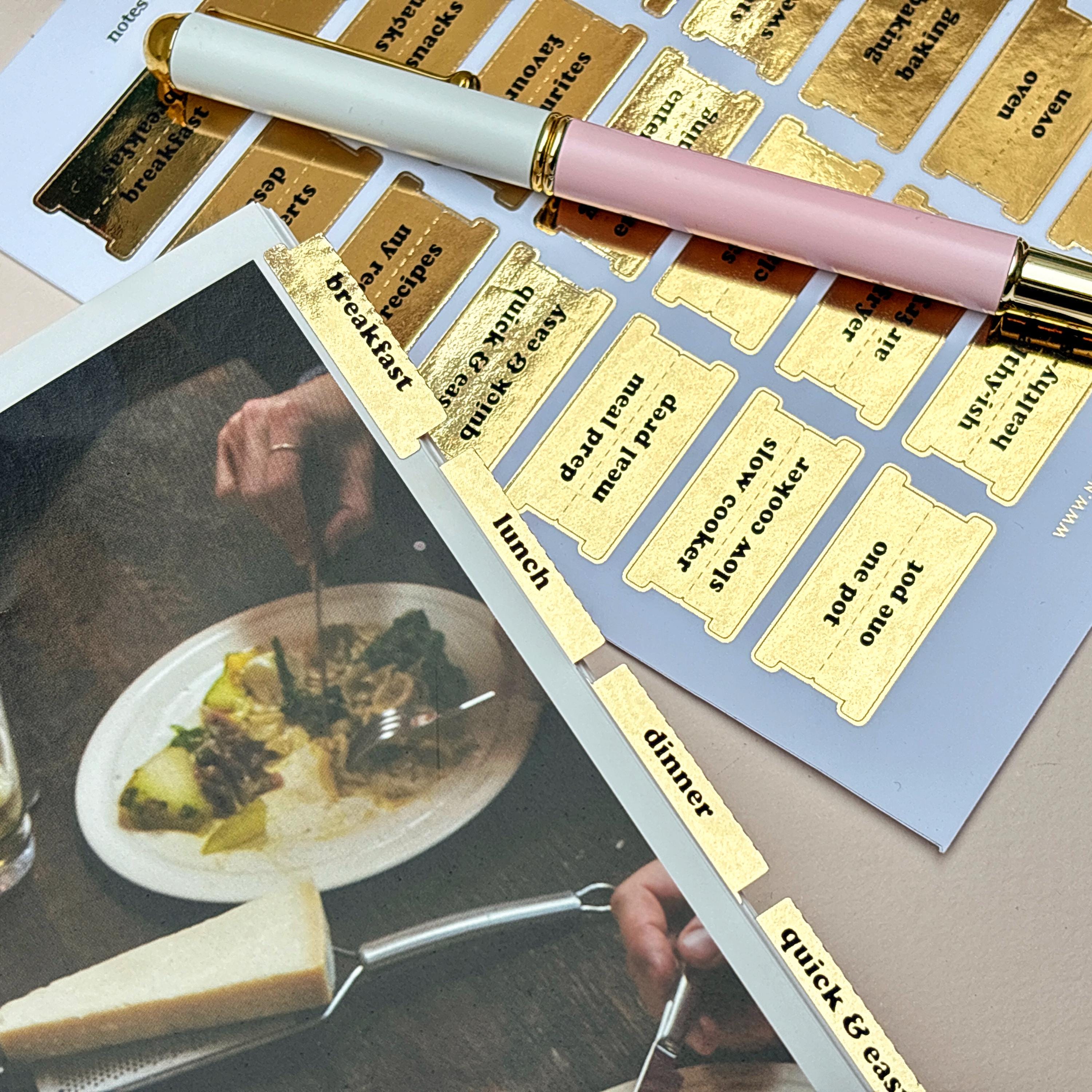 Recipe Book Tabs