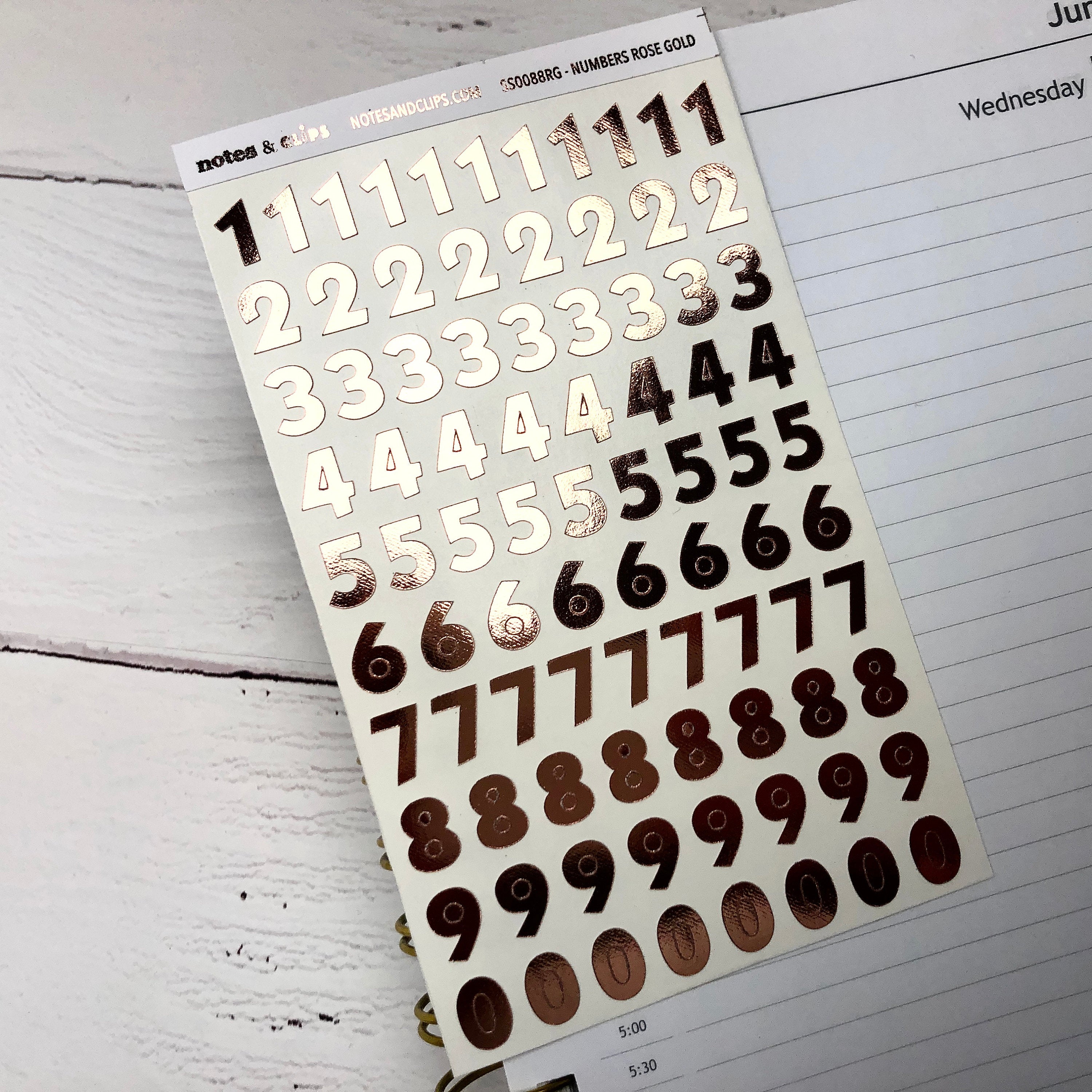 Foiled Number Stickers