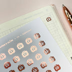 Foiled TV Planner Stickers: Mini Icon Stickers