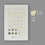 Gold Foil Dentist Appointment Planner Stickers: Mini Icon Stickers