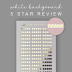 Foiled Star Rating Stickers - Clear or White Sticker Paper