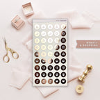 Foiled Beauty Icons - Wedding Planning Stickers