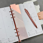 Foiled Planner Bookmarks: Blush Pink Ringbound Page Markers (Set of 3)
