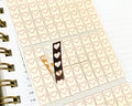 Foiled Checklist Stickers: Heart Planner Stickers