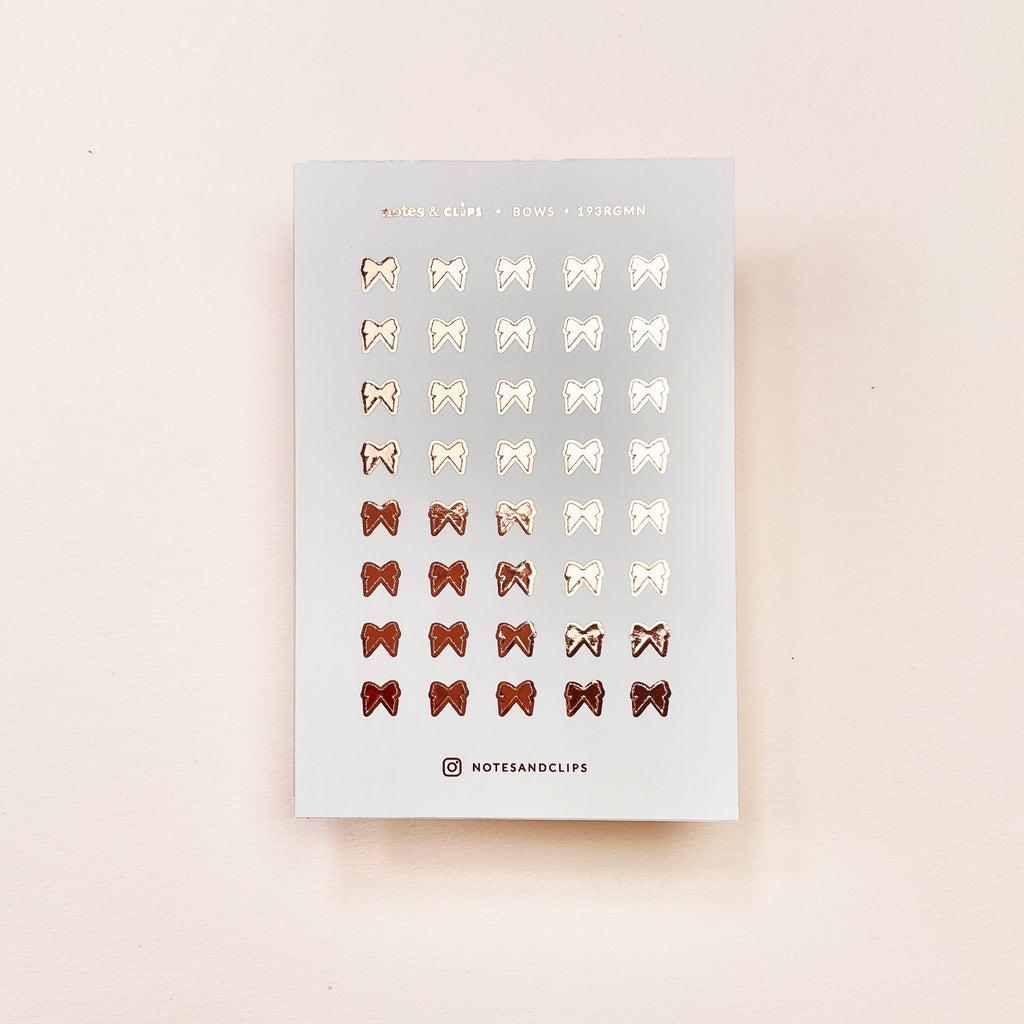 Mini Bow Planner Stickers: 6mm Bow Icons