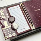Stationery Box - Cream and Burgundy - Letterbox Gift