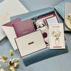 Stationery Box - Cream and Burgundy - Letterbox Gift