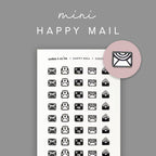 Foiled Happy Mail Mini Planner Icon Stickers