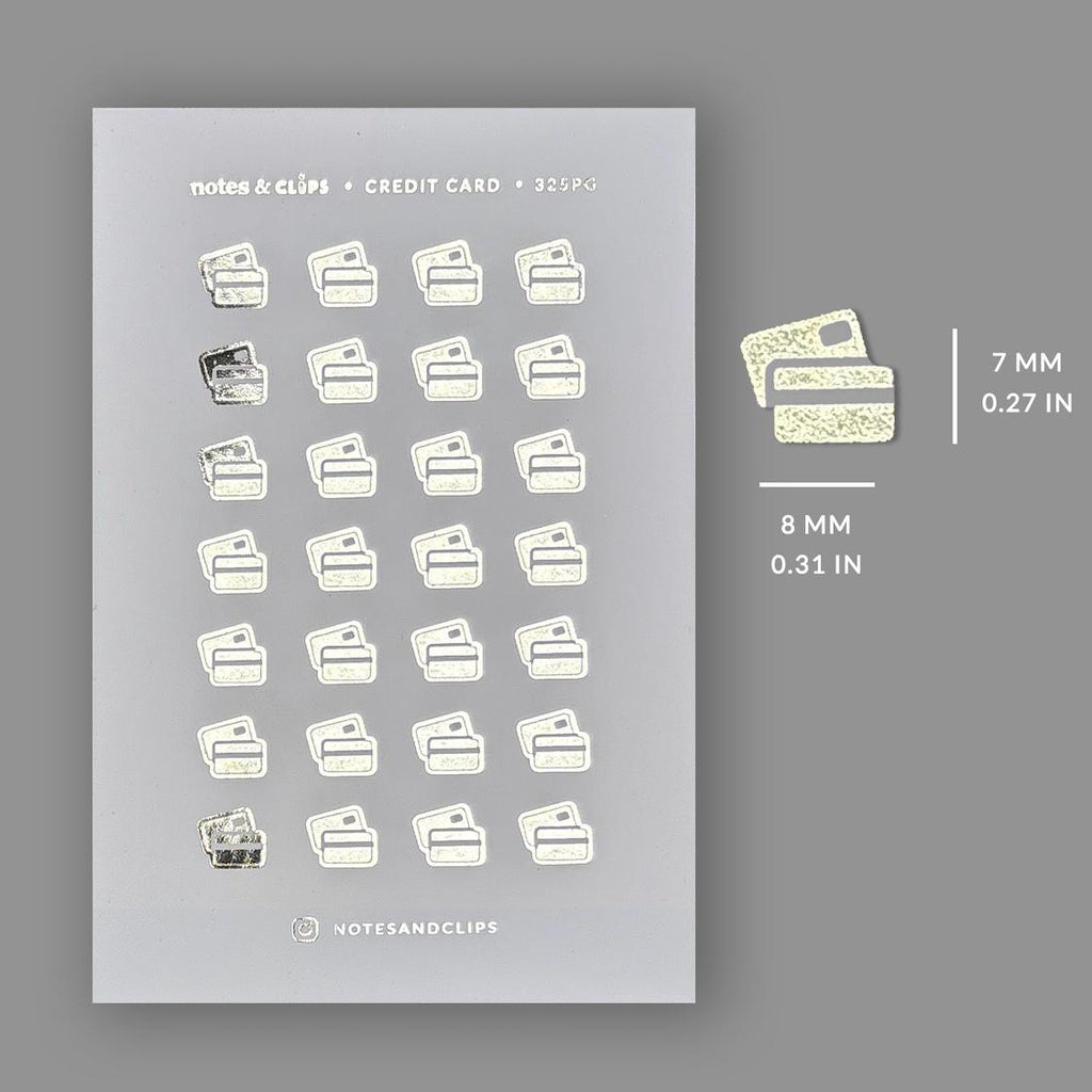 Foiled Credit Card Planner Stickers