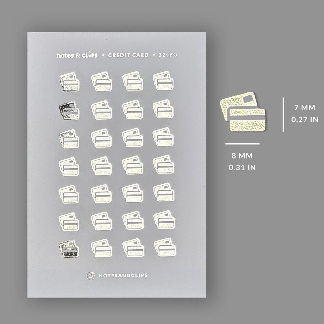 Foiled Credit Card Planner Stickers