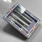 Black and Silver Pen Gift Set - 4 Black Ink Pens
