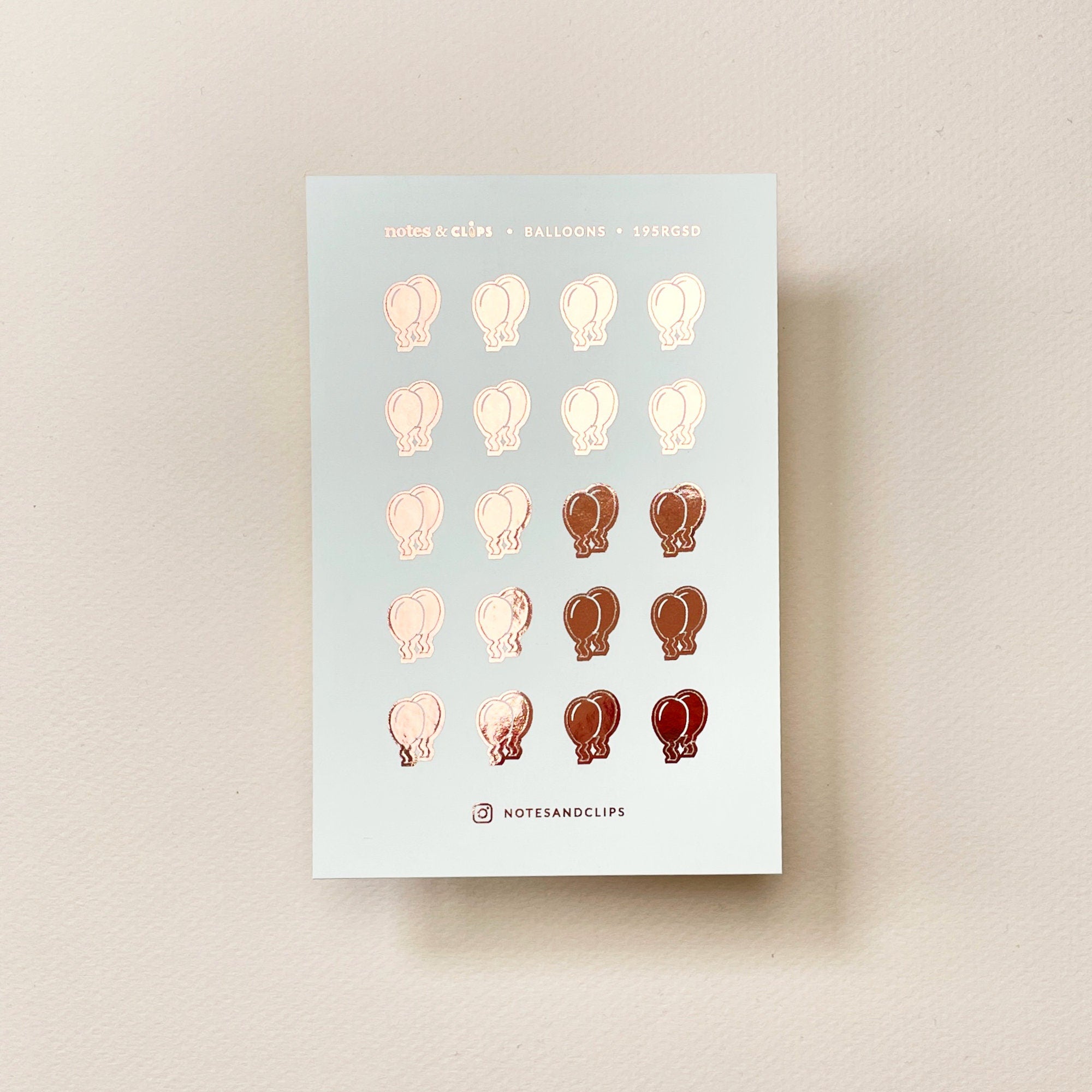 Foiled Balloon Planner Stickers: Birthday Reminder Icons