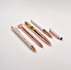 Rose Gold Pen Gift Set - 4 Black Ink Pens