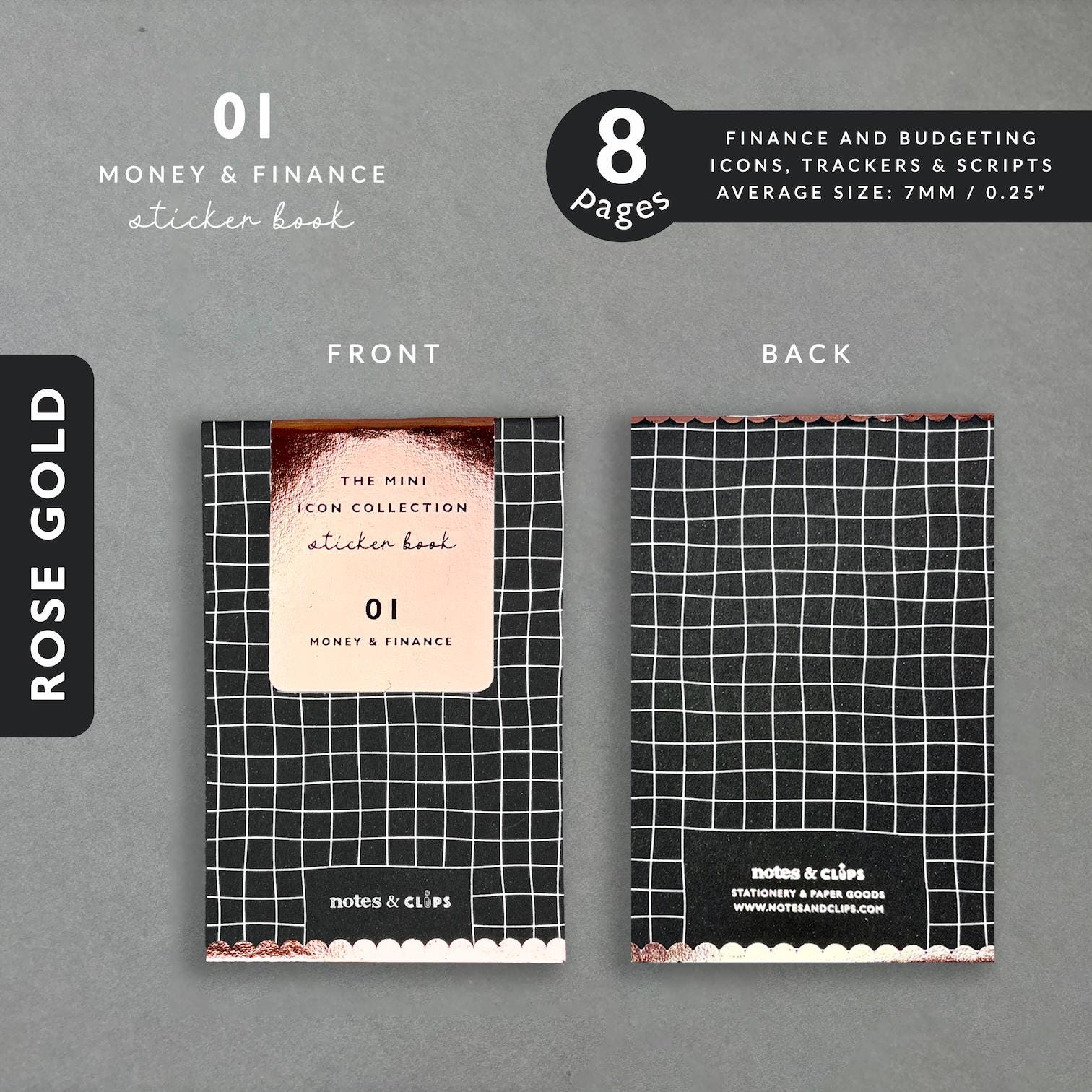 Money & Finance Sticker Book: Mini Planner Icons