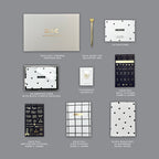 Stationery Box - Black and Gold Stationery Letterbox Gift